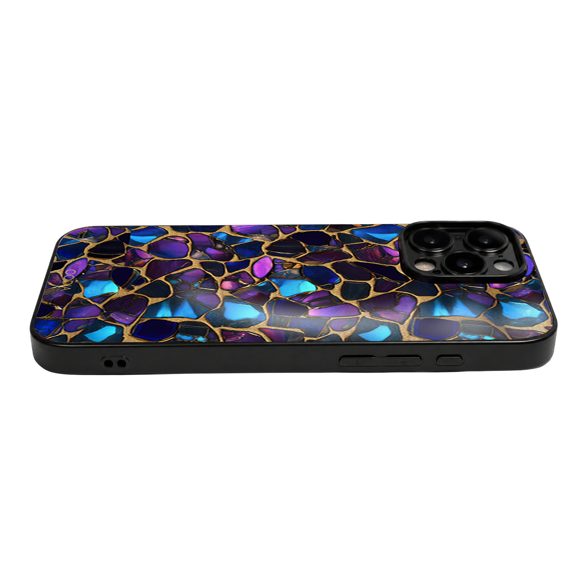“Mosaic Reverie” Black Opal Night Phone Case for iPhone & Samsung