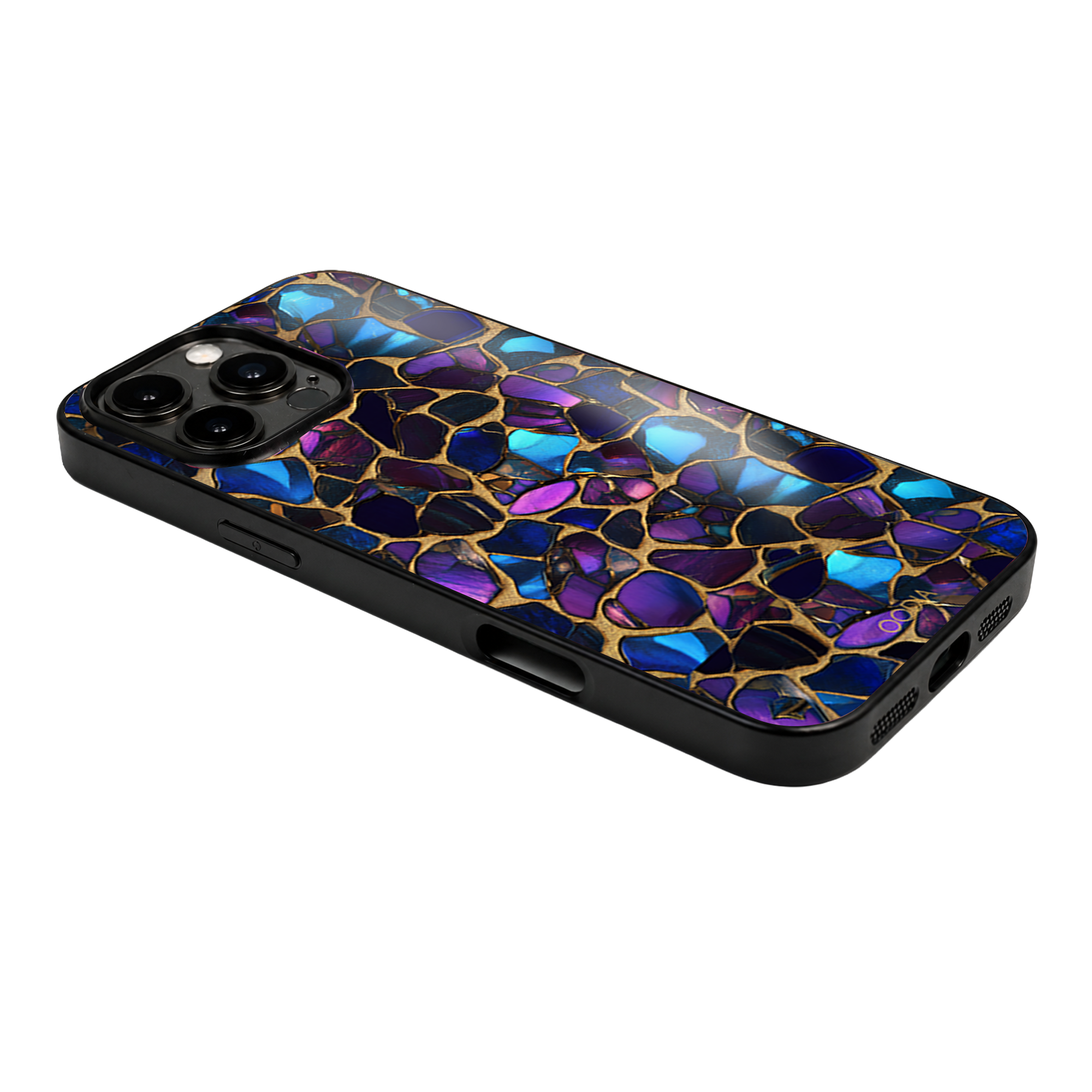 “Mosaic Reverie” Black Opal Night Phone Case for iPhone & Samsung