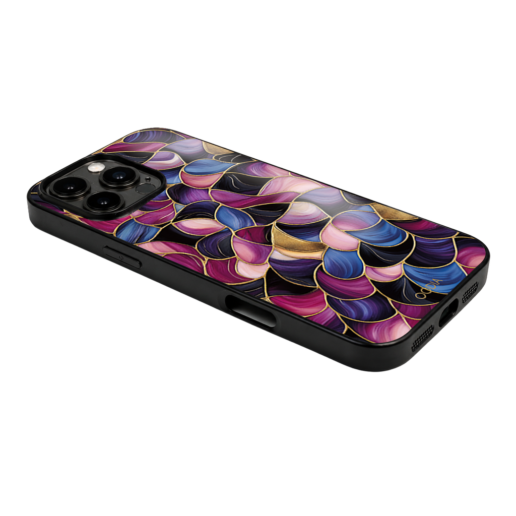 "Mosaic Reverie" Blossom Dust iPhone Case – Glossy Finish