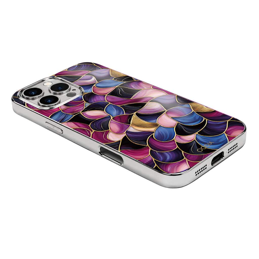 "Mosaic Reverie" Blossom Dust iPhone Case – Glossy Finish