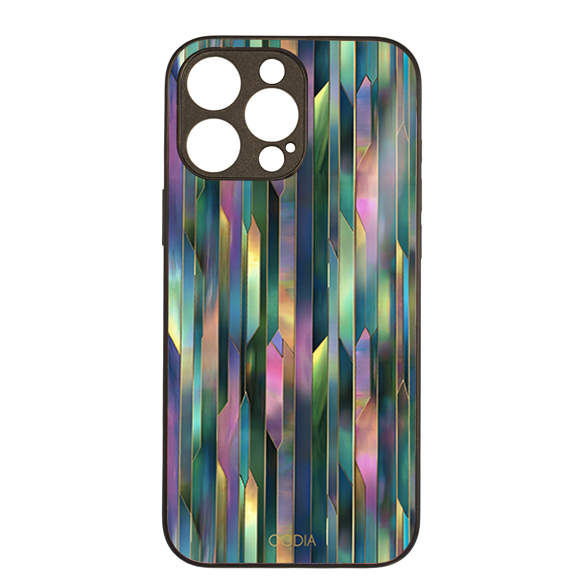 "Mosaic Reverie" Blurred Aurora iPhone Case – Glossy Finish
