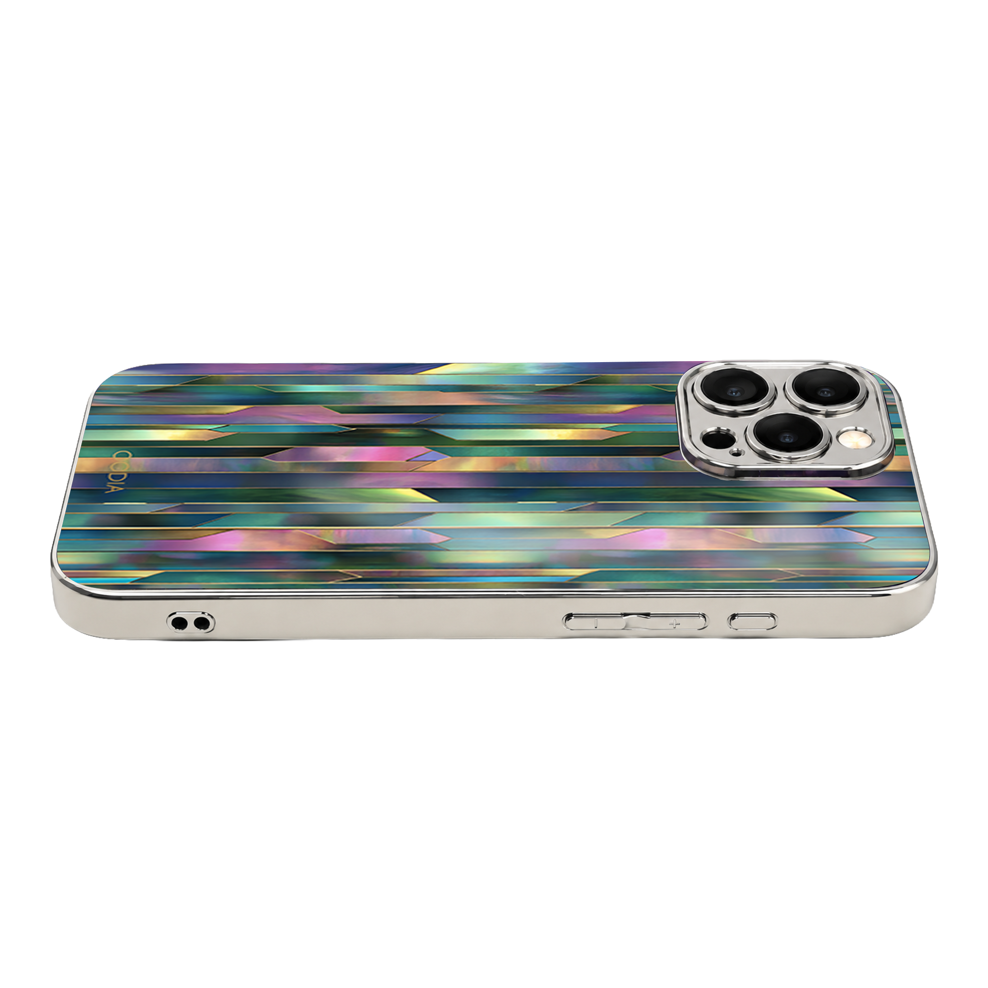 "Mosaic Reverie" Blurred Aurora iPhone Case – Glossy Finish