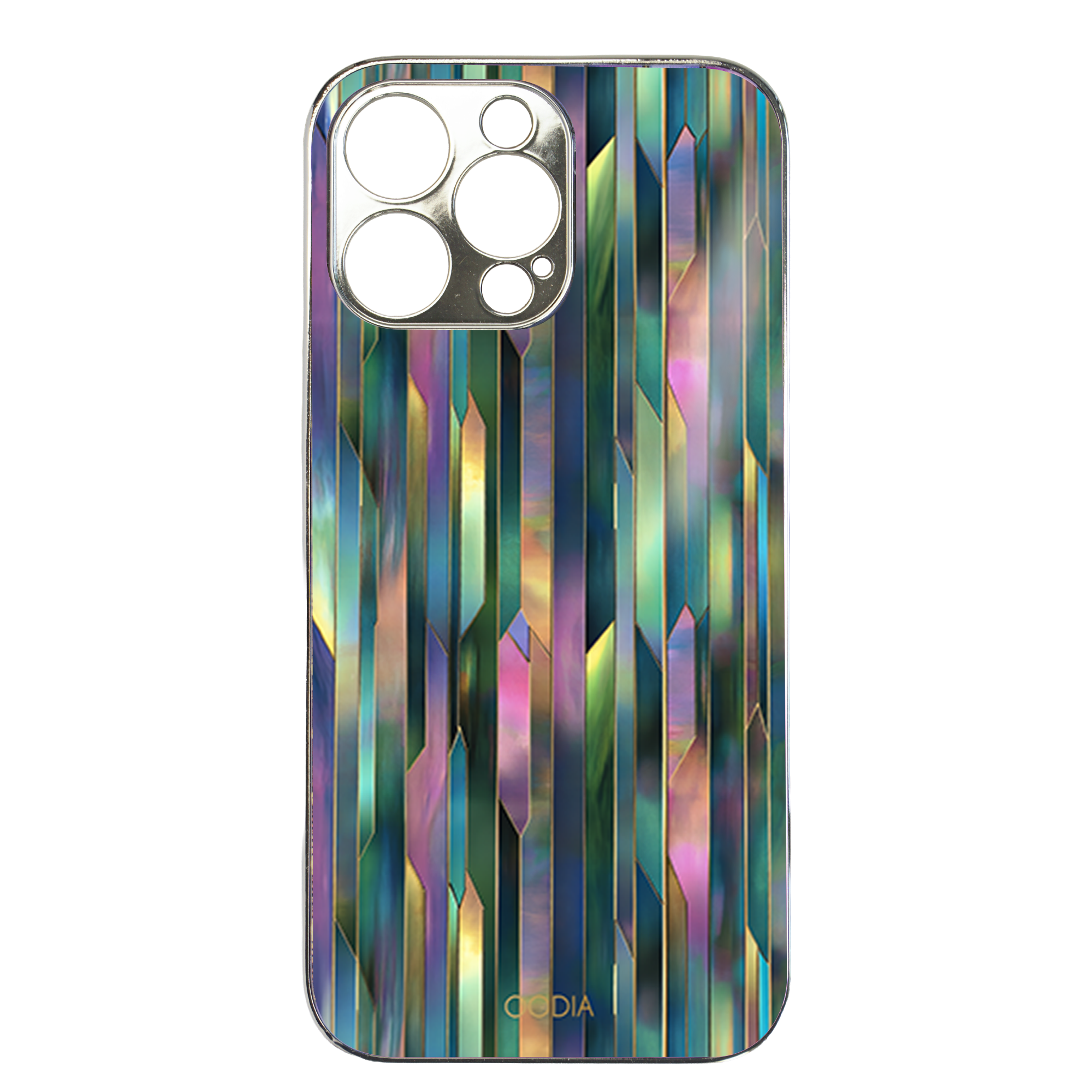 "Mosaic Reverie" Blurred Aurora iPhone Case – Glossy Finish
