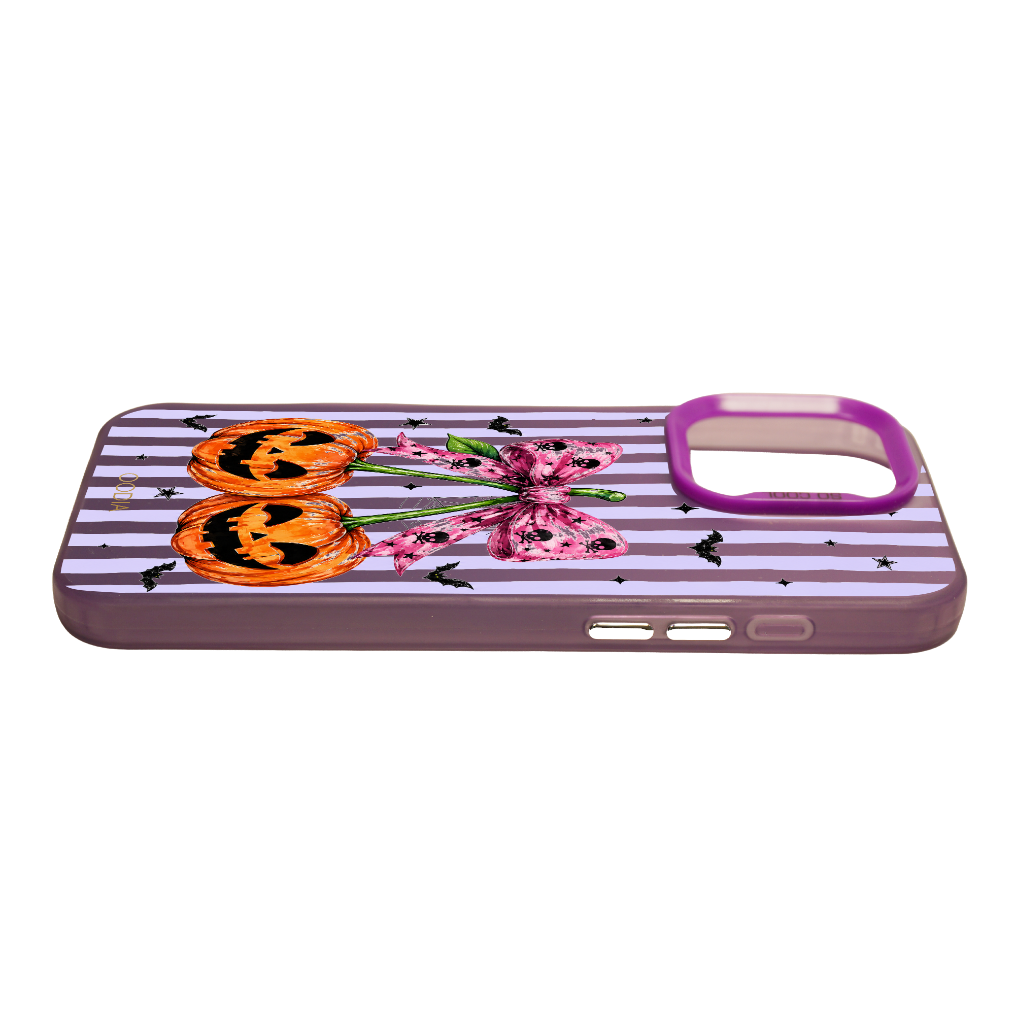 “Stripe & Spell Halloween” Purple Edition Phone Case for iPhone & Samsung