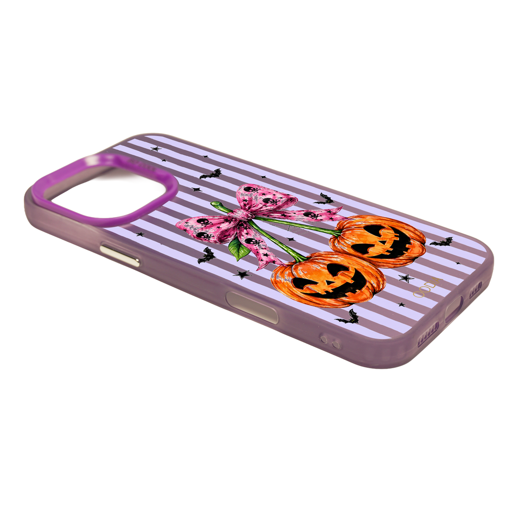 “Stripe & Spell Halloween” Purple Edition Phone Case for iPhone & Samsung