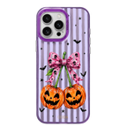 “Stripe & Spell Halloween” Purple Edition Phone Case for iPhone & Samsung