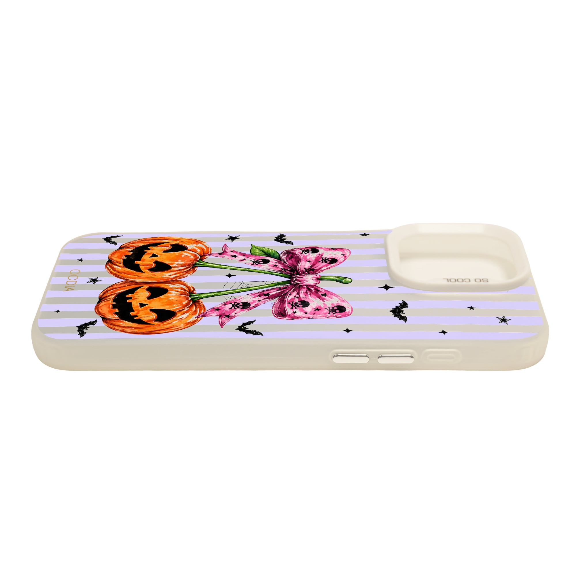 “Stripe & Spell Halloween” Bow & Jack Smiles Phone Case for iPhone & Samsung & Xiaomi, MagSafe Compatible
