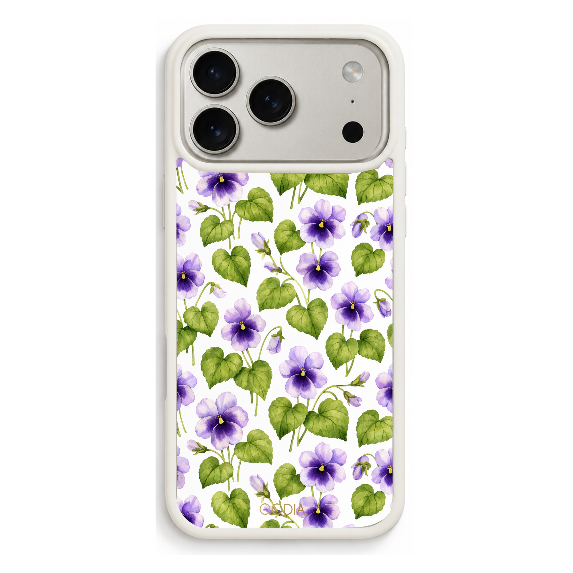 “Your Month in Bloom” February Violet Bloom Phone Case for iPhone & Samsung, MagSafe Compatible