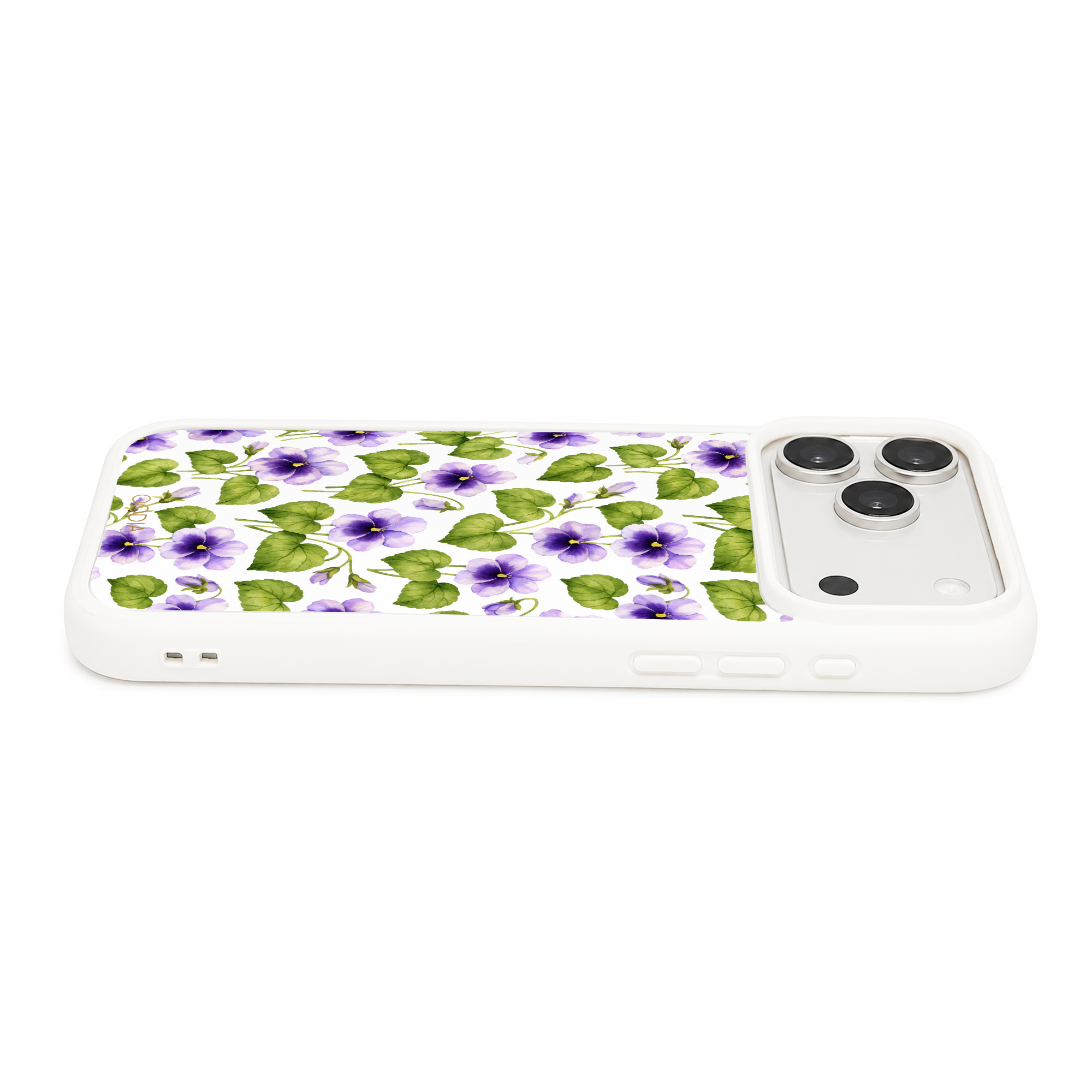 “Your Month in Bloom” February Violet Bloom Phone Case for iPhone & Samsung, MagSafe Compatible