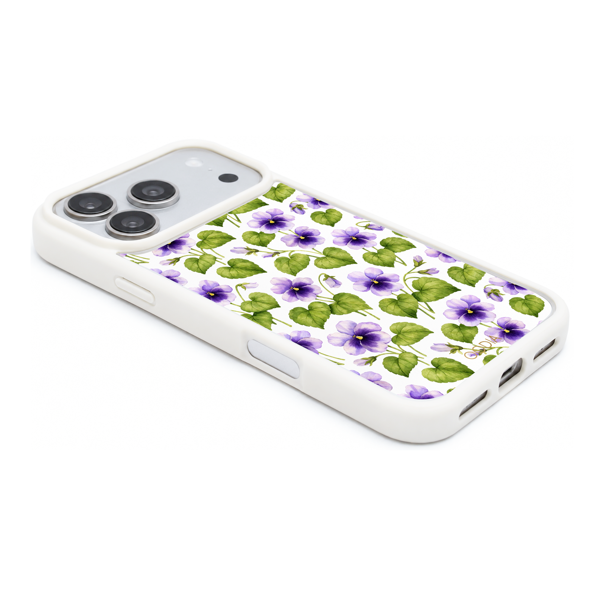 “Your Month in Bloom” February Violet Bloom Phone Case for iPhone & Samsung, MagSafe Compatible