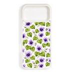 “Your Month in Bloom” February Violet Bloom Phone Case for iPhone & Samsung, MagSafe Compatible
