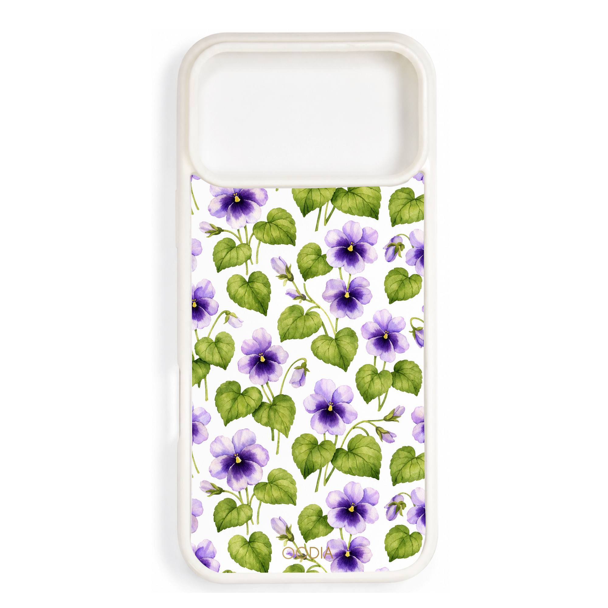 “Your Month in Bloom” February Violet Bloom Phone Case for iPhone & Samsung, MagSafe Compatible
