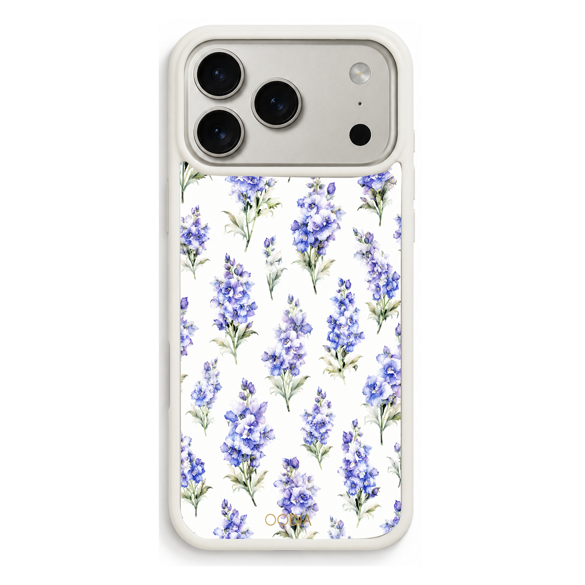 “Your Month in Bloom” July Delphinium Mist Phone Case for iPhone & Samsung, MagSafe Compatible