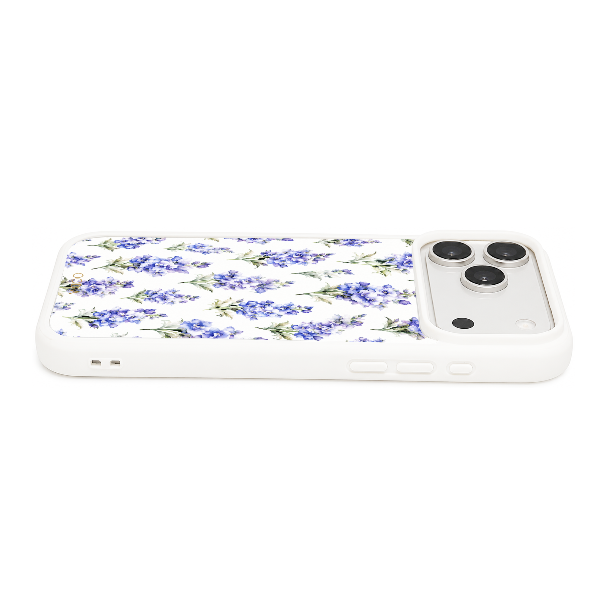 “Your Month in Bloom” July Delphinium Mist Phone Case for iPhone & Samsung, MagSafe Compatible