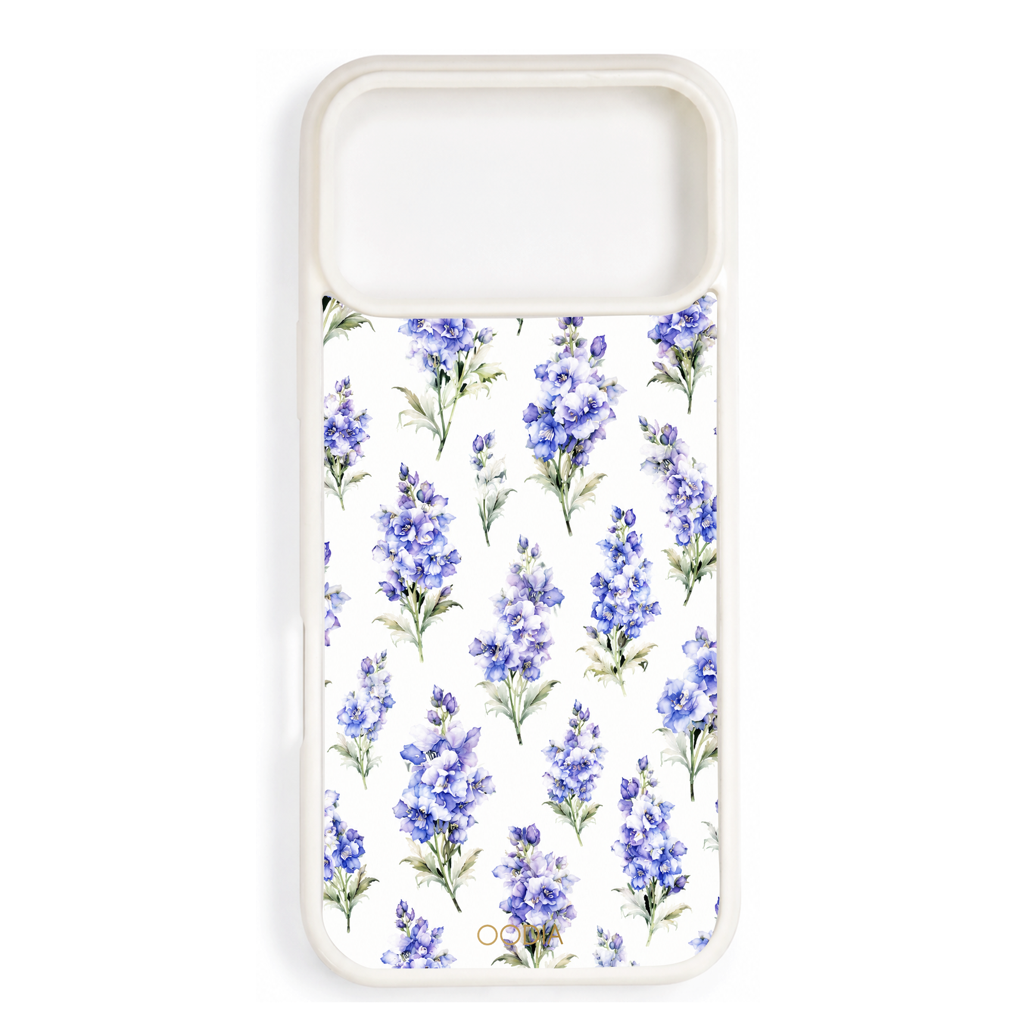 “Your Month in Bloom” July Delphinium Mist Phone Case for iPhone & Samsung, MagSafe Compatible