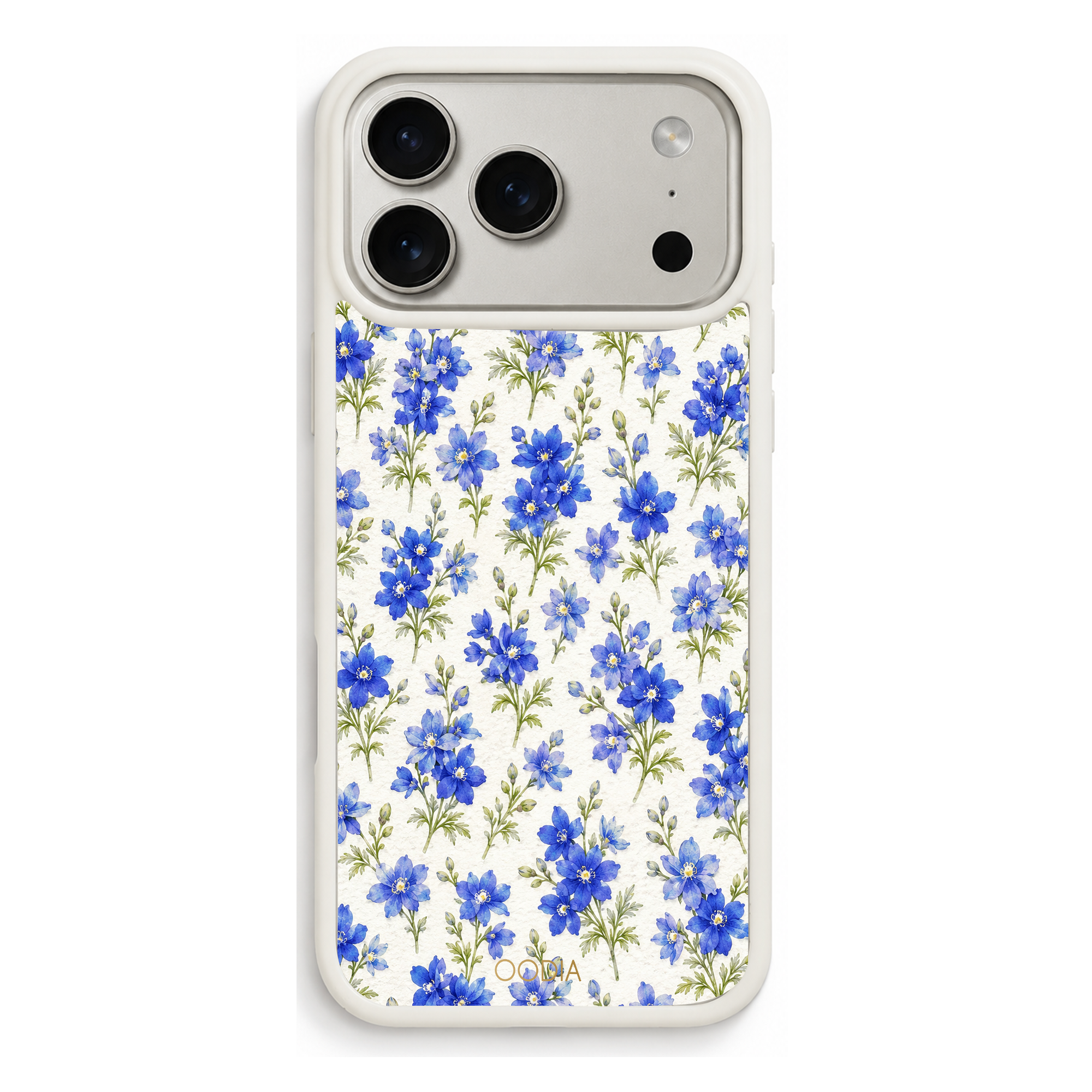 “Your Month in Bloom” July Larkspur Blue Phone Case for iPhone & Samsung, MagSafe Compatible
