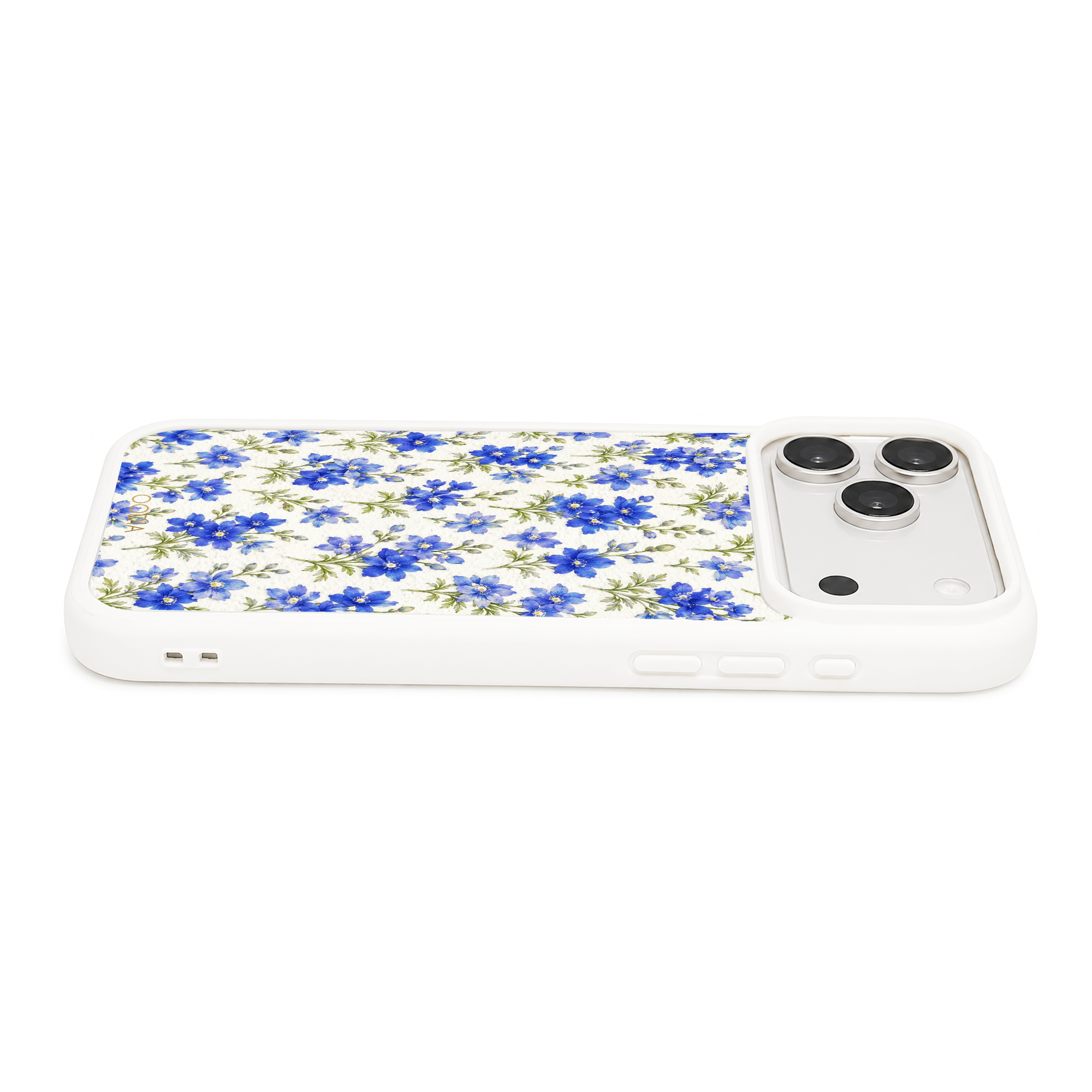 “Your Month in Bloom” July Larkspur Blue Phone Case for iPhone & Samsung, MagSafe Compatible