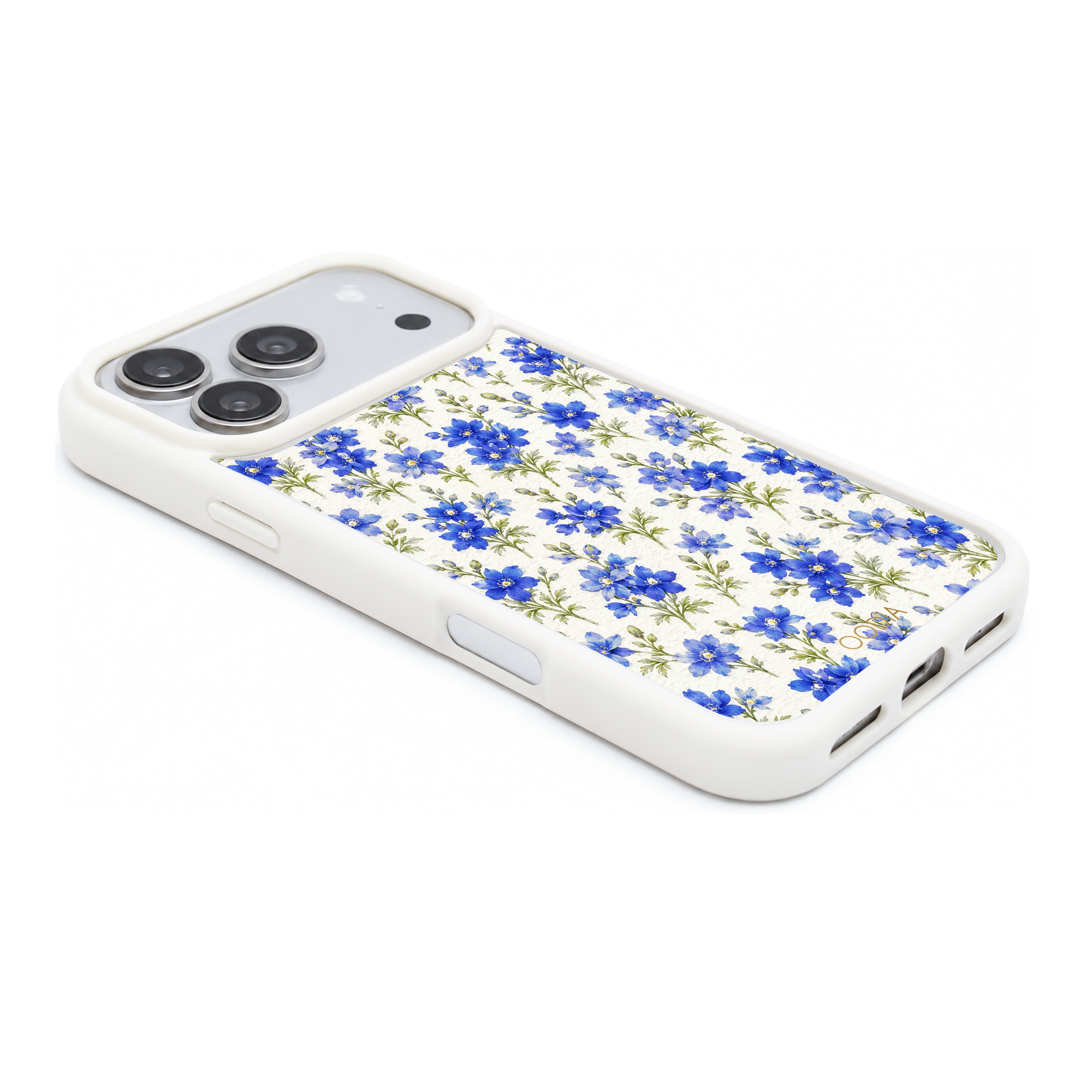 “Your Month in Bloom” July Larkspur Blue Phone Case for iPhone & Samsung, MagSafe Compatible