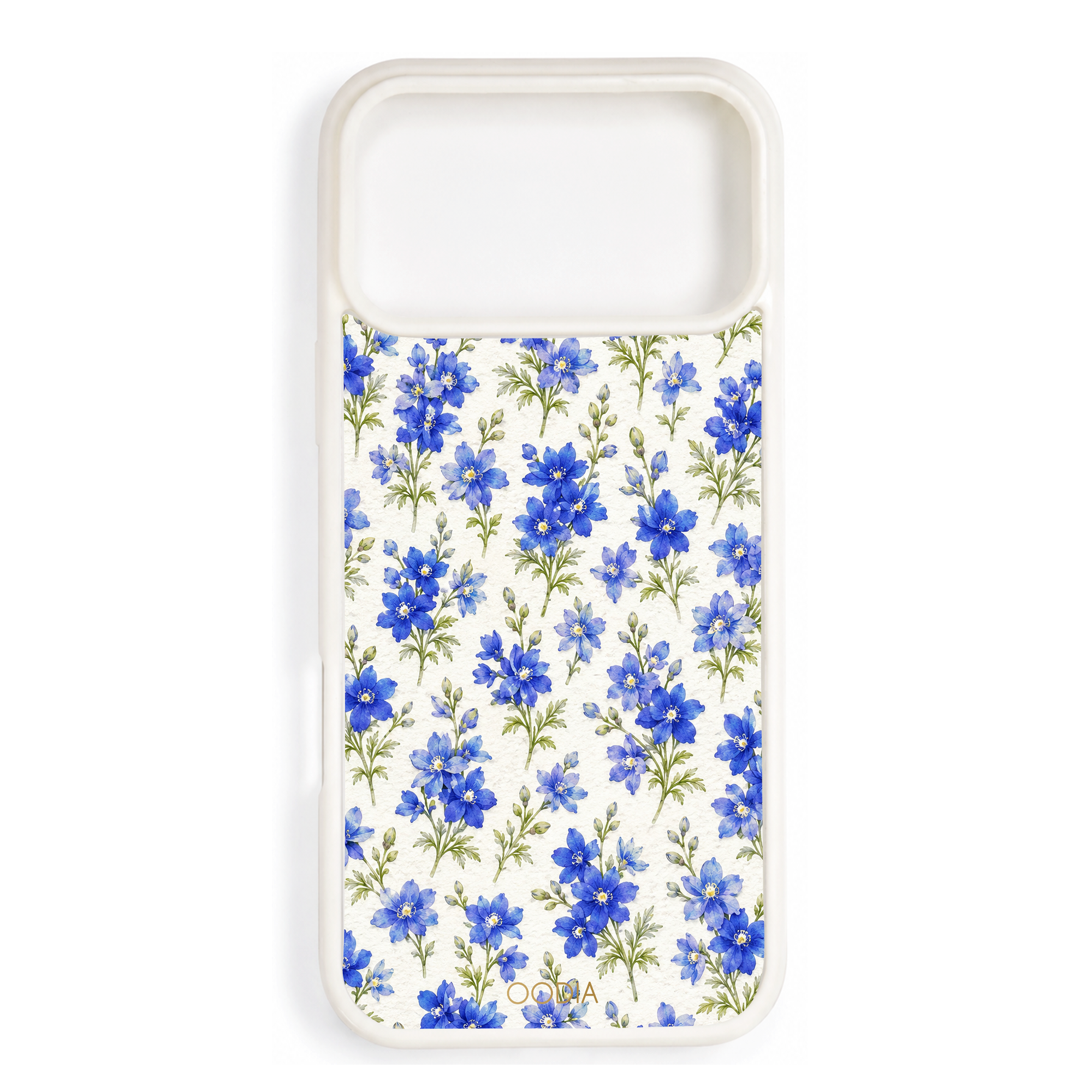 “Your Month in Bloom” July Larkspur Blue Phone Case for iPhone & Samsung, MagSafe Compatible