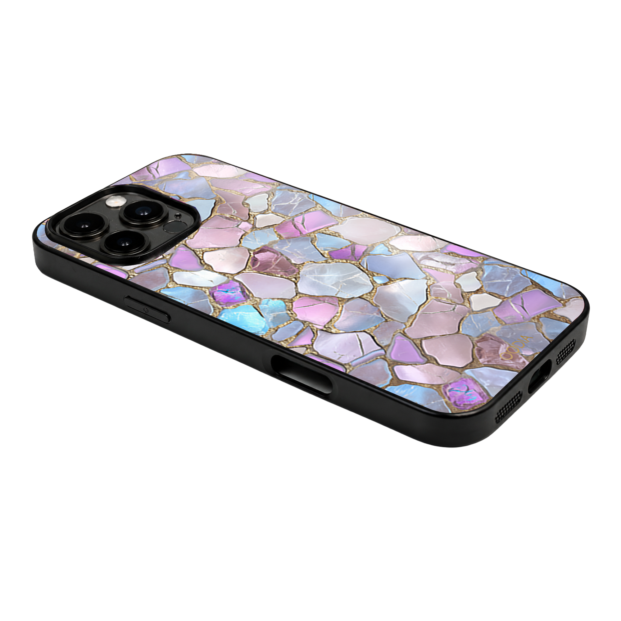 “Mosaic Reverie” Moonstone Shards iPhone Case– Glossy Finish