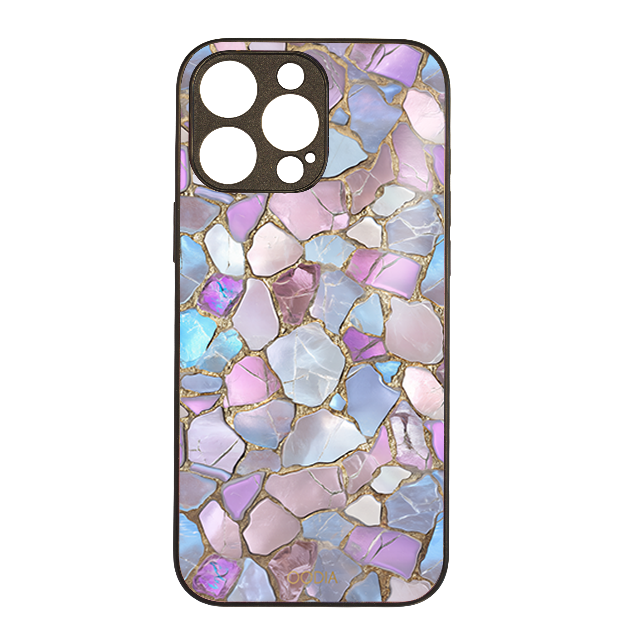 “Mosaic Reverie” Moonstone Shards iPhone Case– Glossy Finish