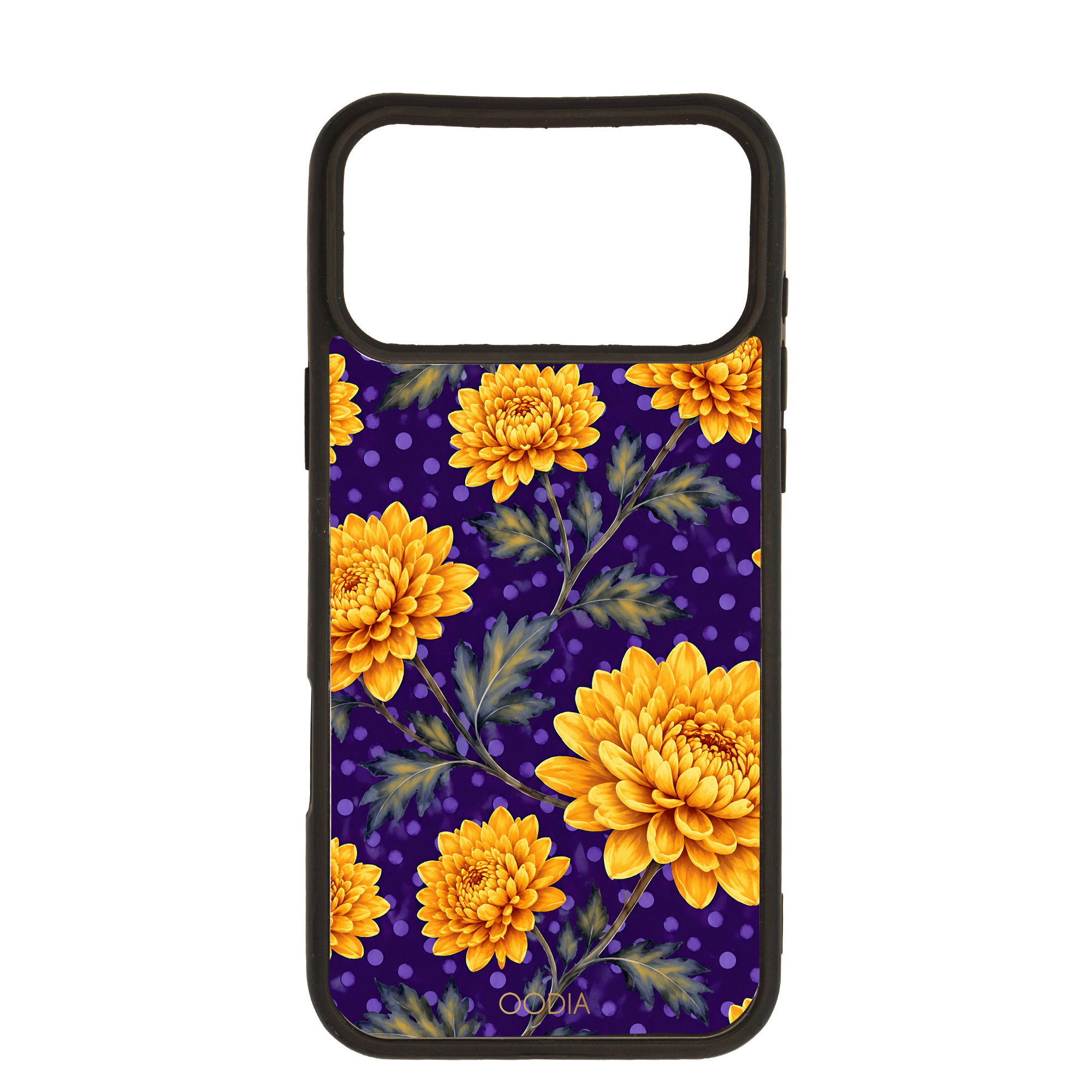 “Your Month in Bloom” November Midnight Chrysanthemum Phone Case for iPhone & Samsung, MagSafe Compatible