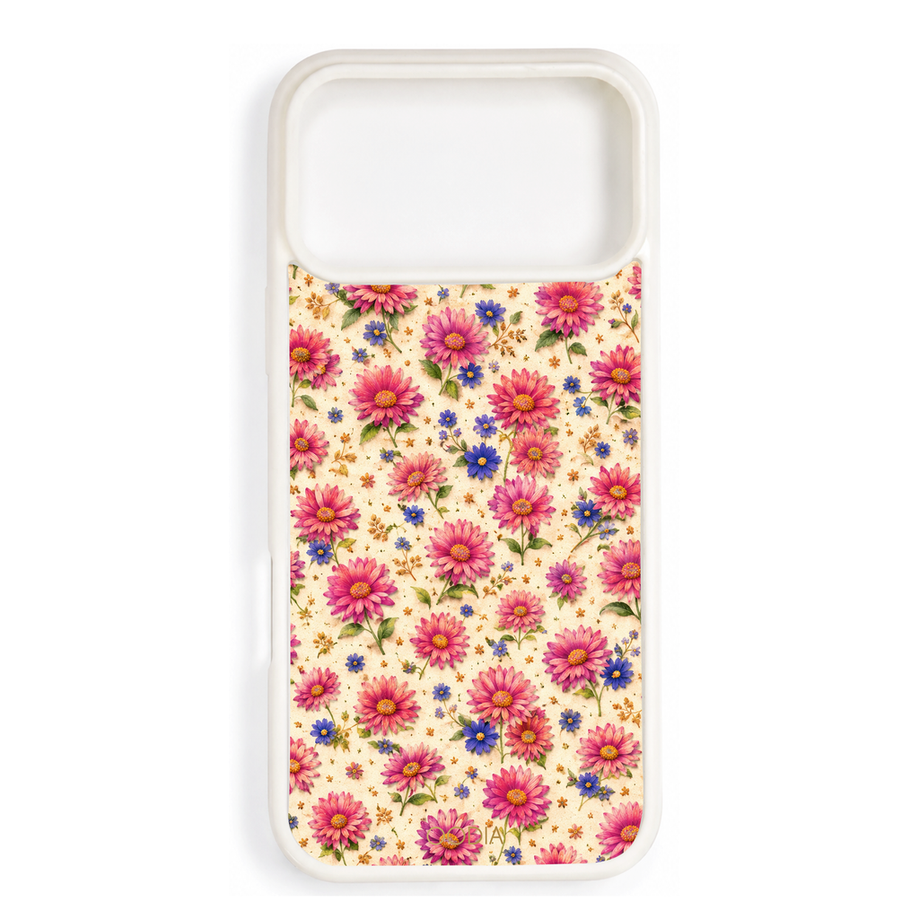 “Your Month in Bloom” September Aster Garden Phone Case for iPhone & Samsung, MagSafe Compatible