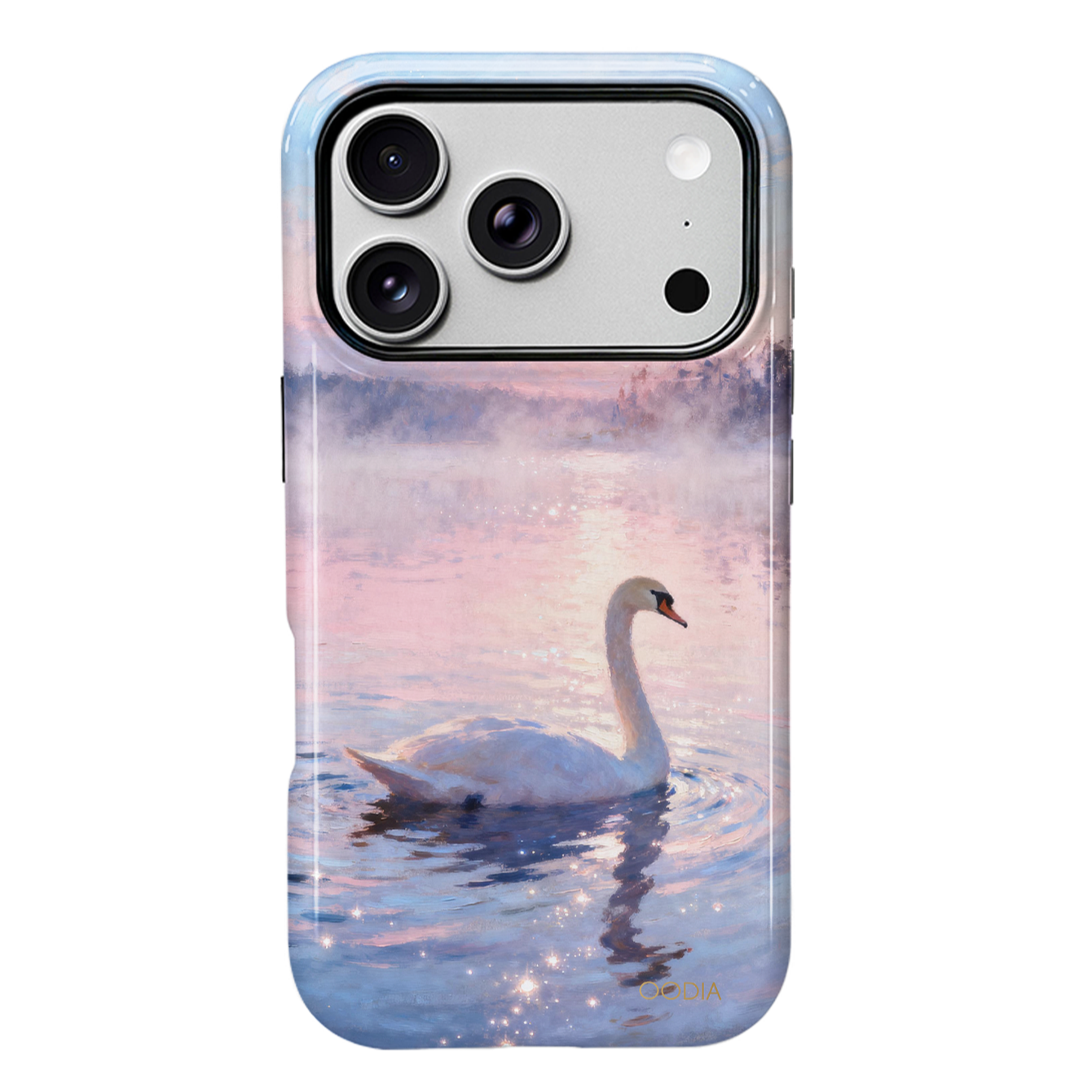 “Finnish Nature Tales” Swan Lake Dawn  Phone Case for iPhone & Samsung, Full-Wrap Print