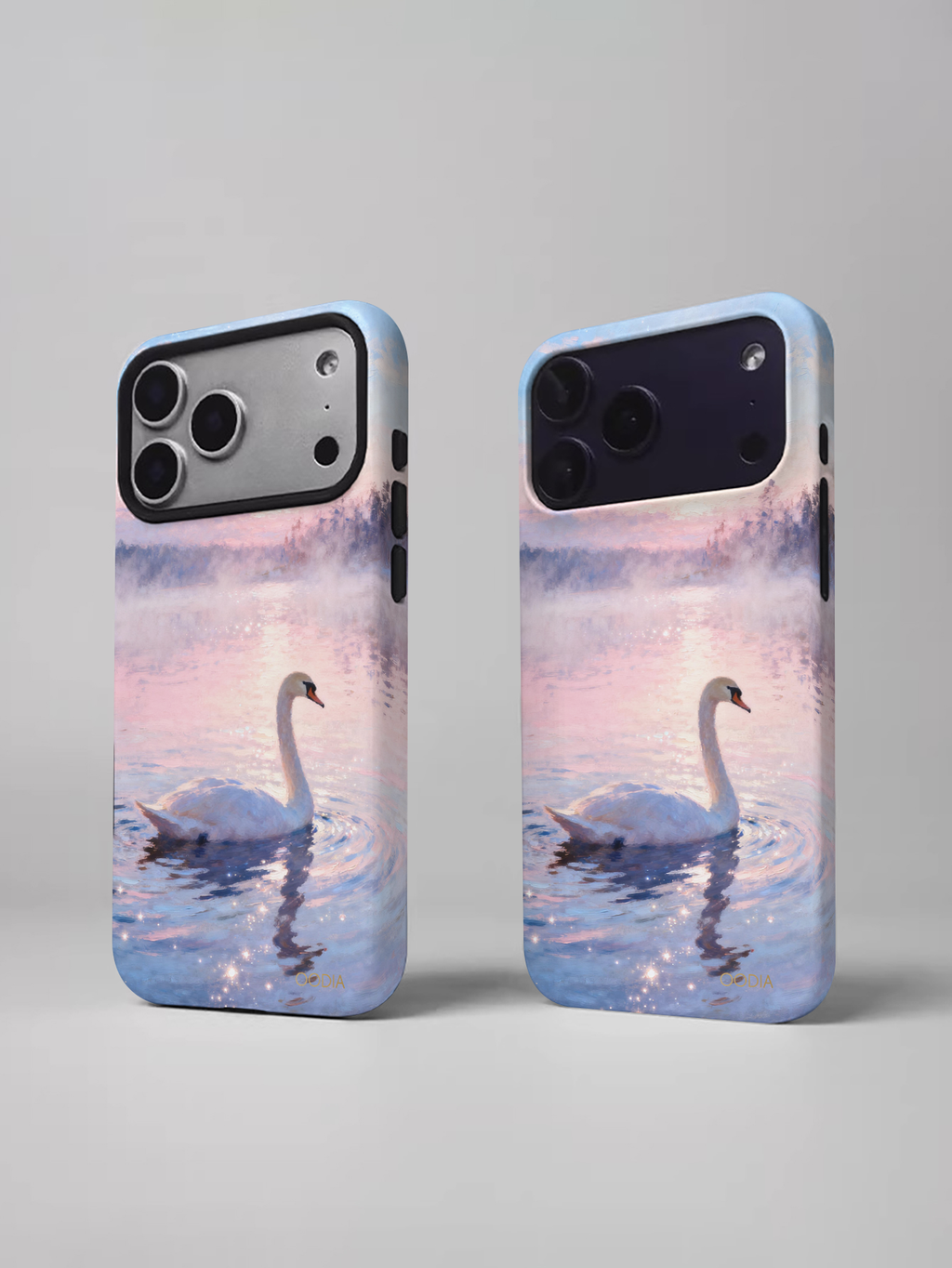 "Finnish Nature Tales" Swan Lake Dawn iPhone Case