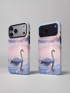 "Finnish Nature Tales" Swan Lake Dawn iPhone Case