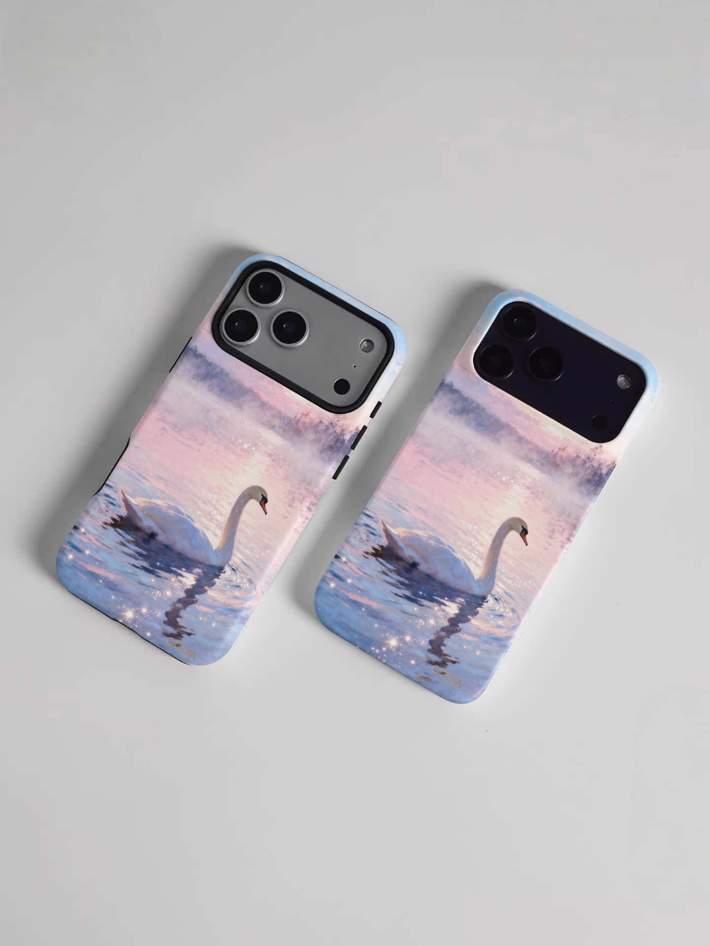 "Finnish Nature Tales" Swan Lake Dawn iPhone Case