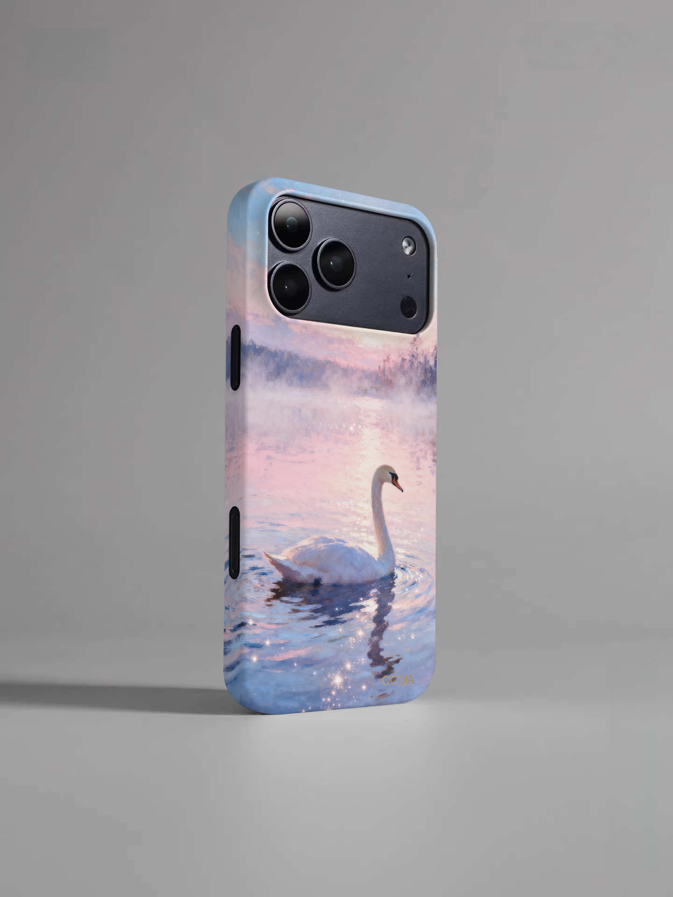 "Finnish Nature Tales" Swan Lake Dawn iPhone Case