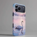 “Finnish Nature Tales” Swan Lake Dawn  Phone Case for iPhone & Samsung, Full-Wrap Print
