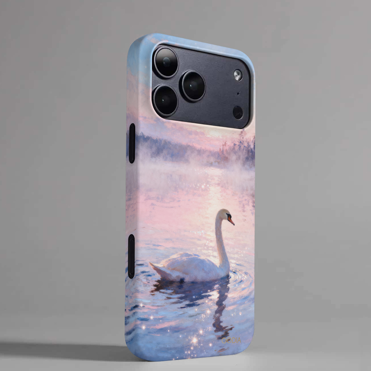 “Finnish Nature Tales” Swan Lake Dawn  Phone Case for iPhone & Samsung, Full-Wrap Print