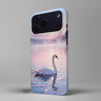“Finnish Nature Tales” Swan Lake Dawn  Phone Case for iPhone & Samsung, Full-Wrap Print