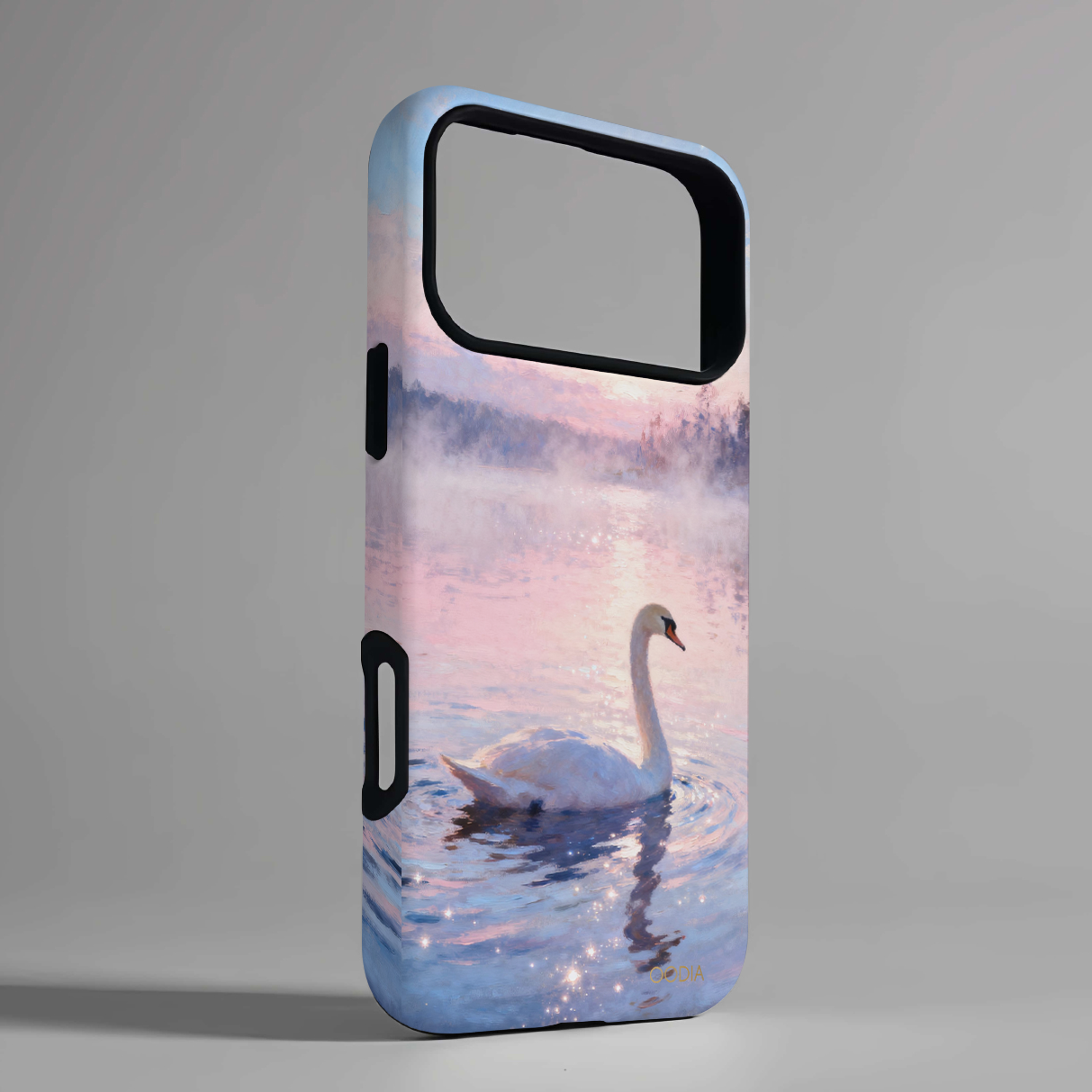 “Finnish Nature Tales” Swan Lake Dawn  Phone Case for iPhone & Samsung, Full-Wrap Print