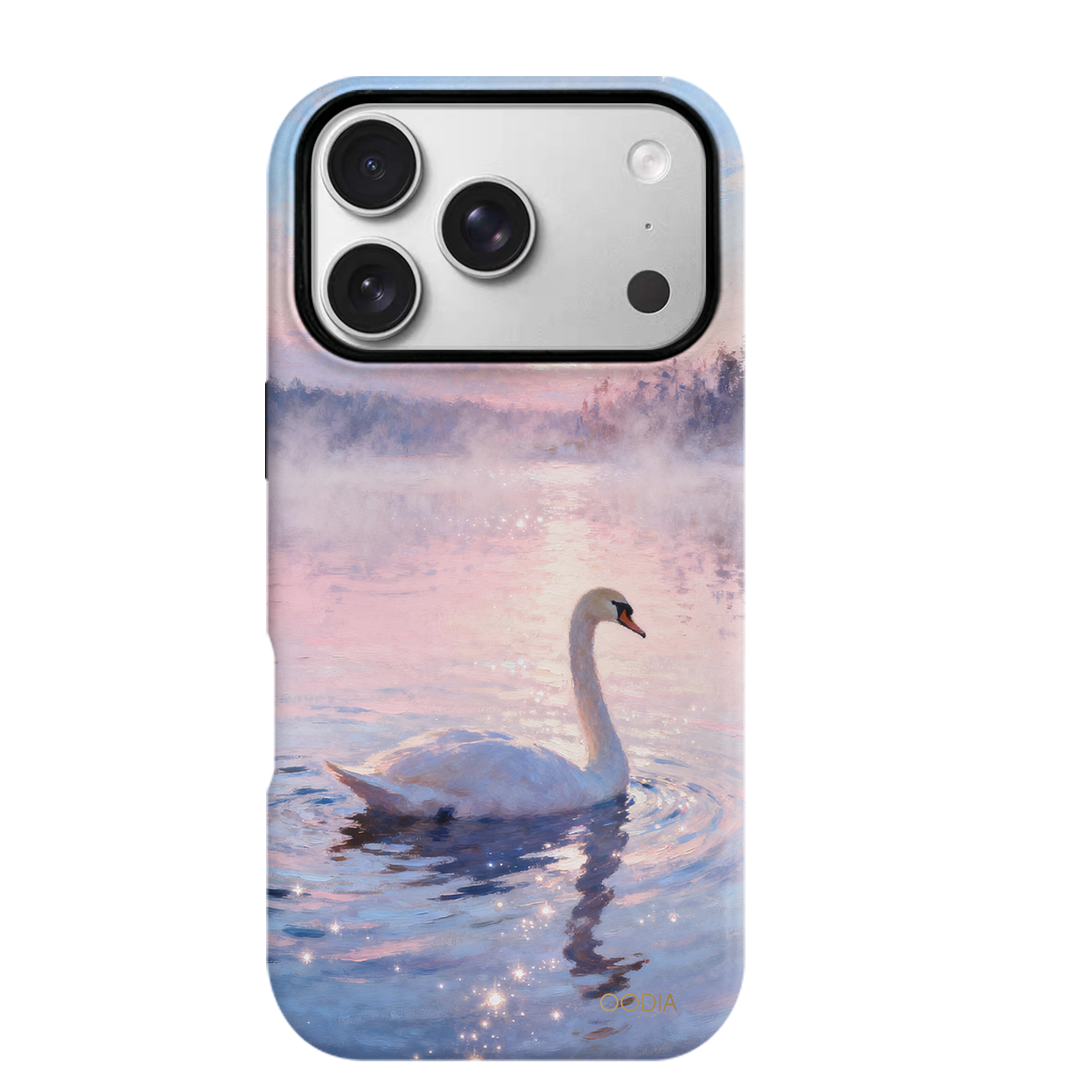 “Finnish Nature Tales” Swan Lake Dawn  Phone Case for iPhone & Samsung, Full-Wrap Print